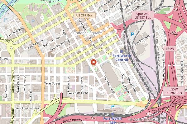 Map showing The Archibald in Fort Worth