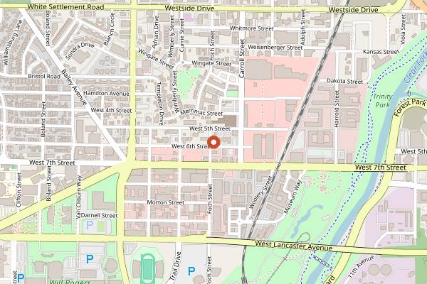 Map showing The Post in Fort Worth