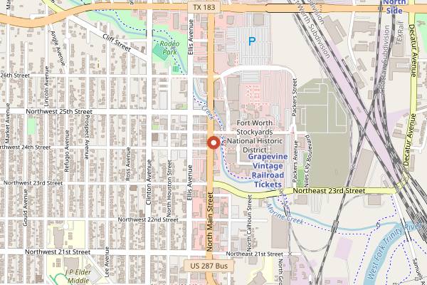 Map showing Lonesome Dove Western Bistro in Fort Worth
