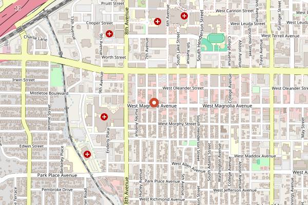 Map showing Benito's Authentic Mexican Food in Fort Worth