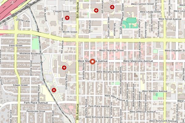 Map showing Salsa Limon Magnolia in Fort Worth