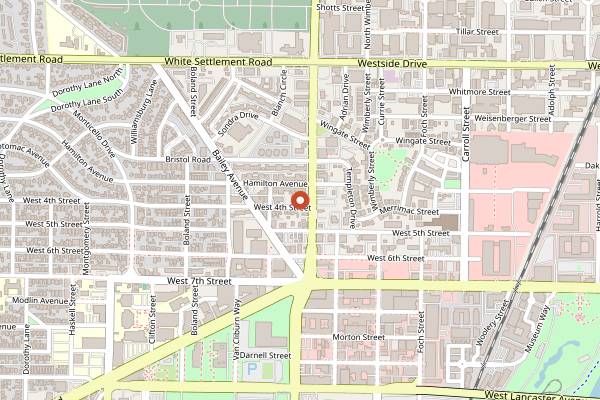 Map showing Taqueria El Ranchito in Fort Worth