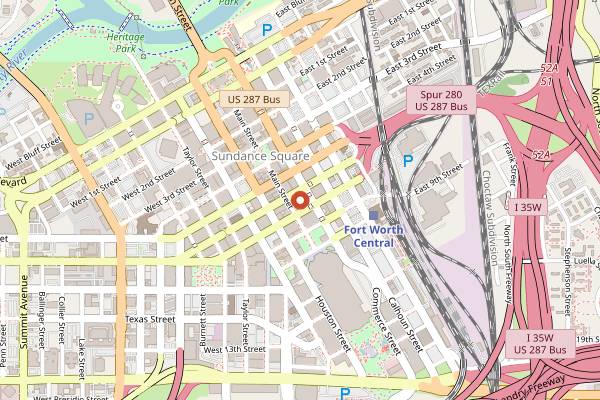 Map showing Grace Restaurant in Fort Worth
