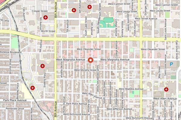 Map showing Neighborhood Wine in Fort Worth