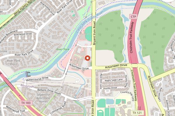 Map showing Piattello Italian Kitchen in Fort Worth