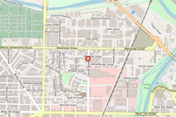Map showing Salute Wine Bar in Fort Worth