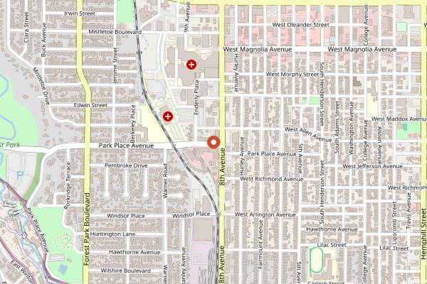 Map showing WineHaus in Fort Worth