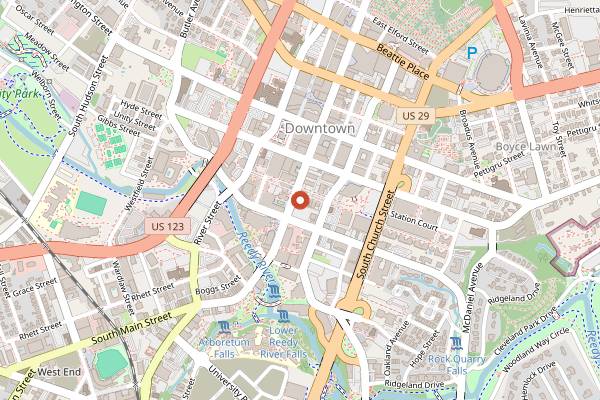 Map showing Soby's Private Cooking Experience in Greenville