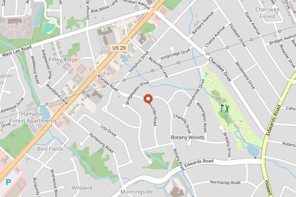 Map showing Wild Abandon Kitchen in Greenville