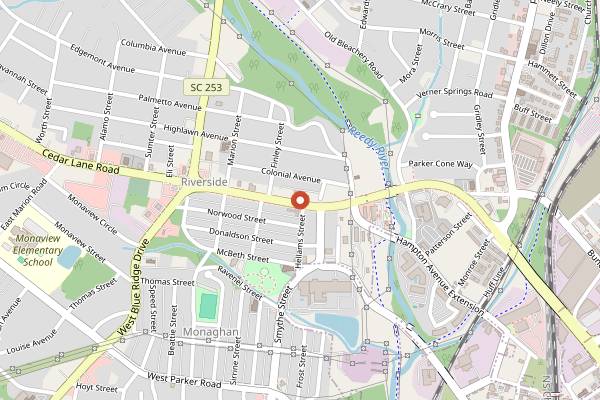 Map showing Naked Pasta in Greenville