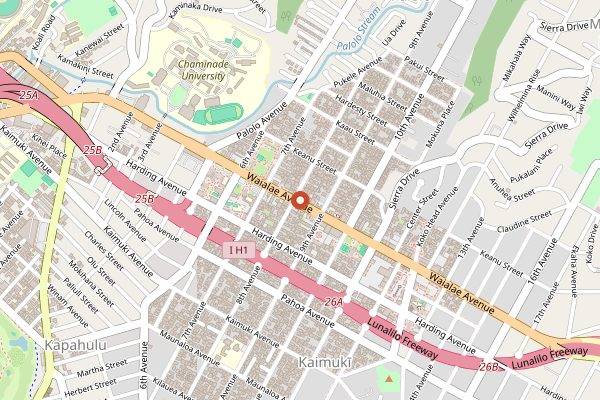 Map showing Breadshop in Honolulu