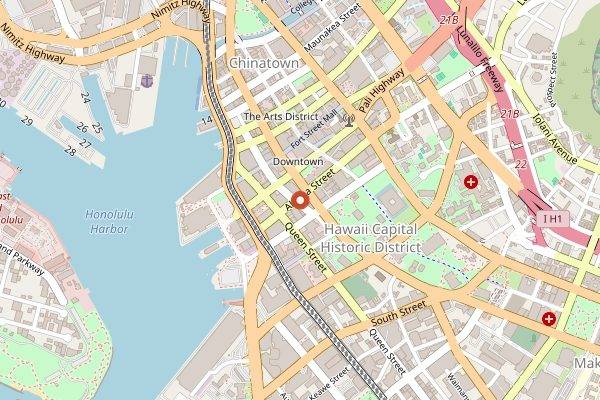 Map showing Podmore Brunch in Honolulu