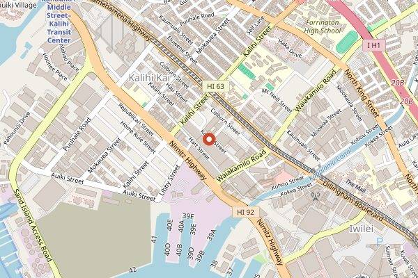 Map showing Lion Coffee in Honolulu