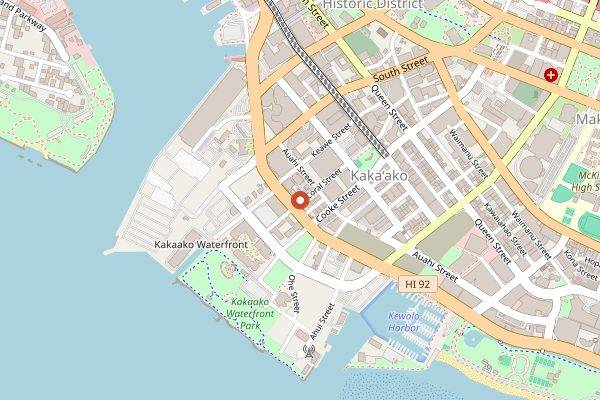 Map showing Lonohana Estate Chocolate in Honolulu