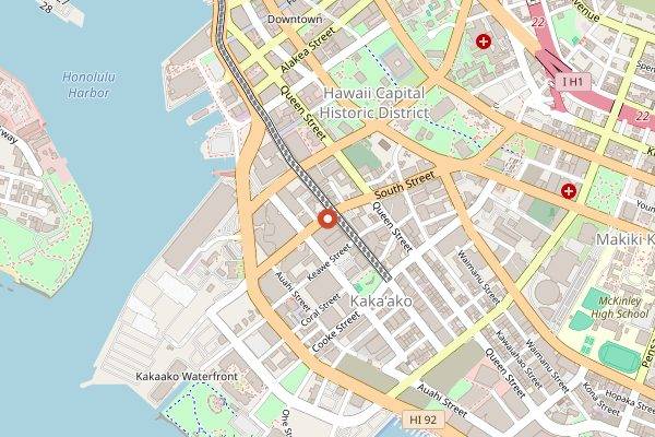 Map showing Eat the Street Hawaii in Honolulu