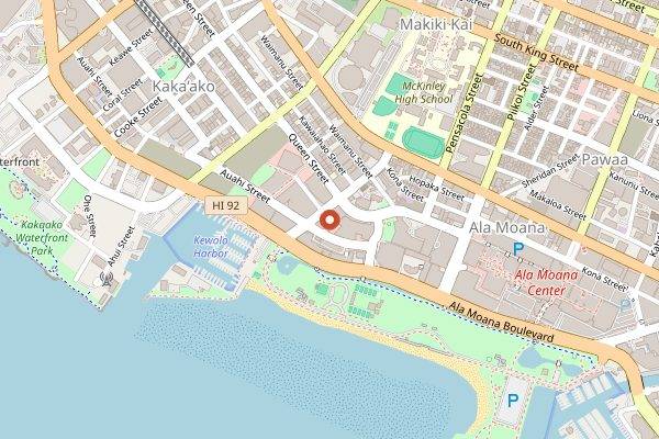 Map showing Merriman's Honolulu in Honolulu