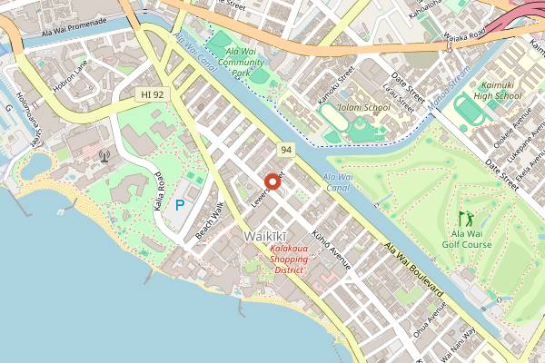 Map showing Bacchus Waikiki in Honolulu