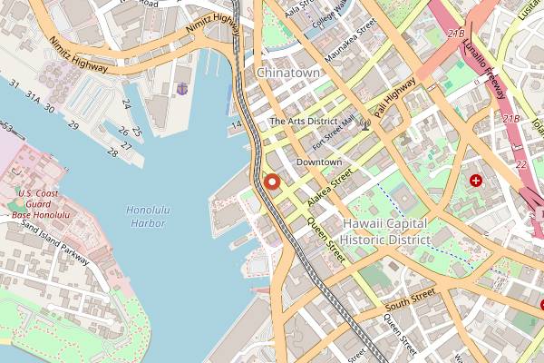 Map showing Bar Leather Apron in Honolulu