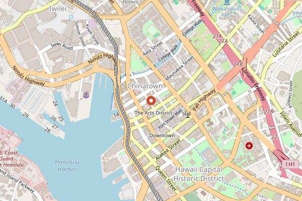 Map showing Lucky Belly in Honolulu