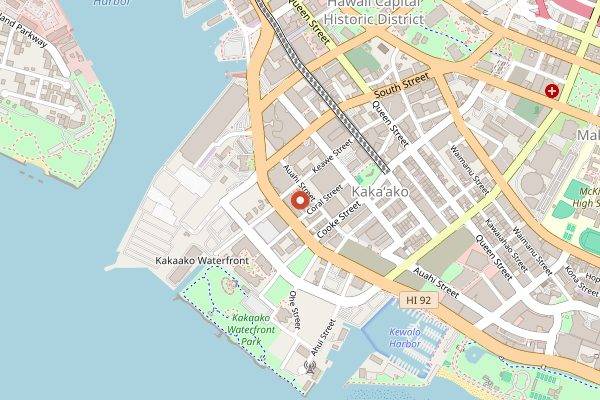 Map showing Bevy in Honolulu