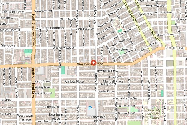 Map showing Common Bond in Houston