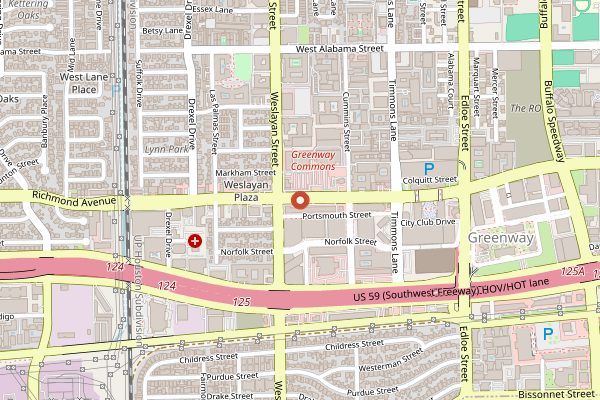Map showing Kolache Shoppe in Houston
