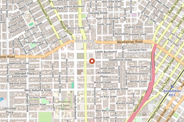 Map showing Refuge in Houston
