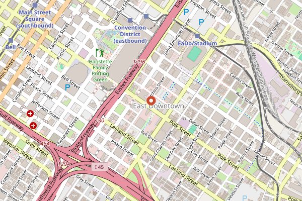 Map showing 8th Wonder Brewery in Houston