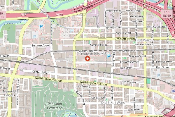 Map showing Holler Brewing in Houston