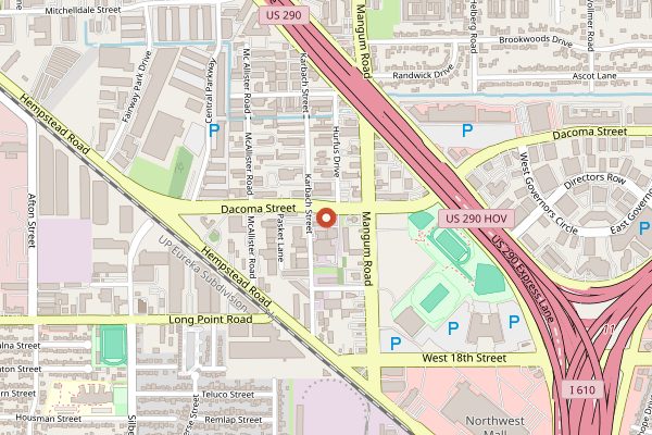 Map showing Karbach Brewing in Houston
