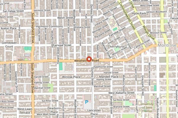Map showing Agora in Houston