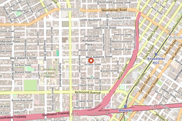 Map showing Siphon Coffee in Houston