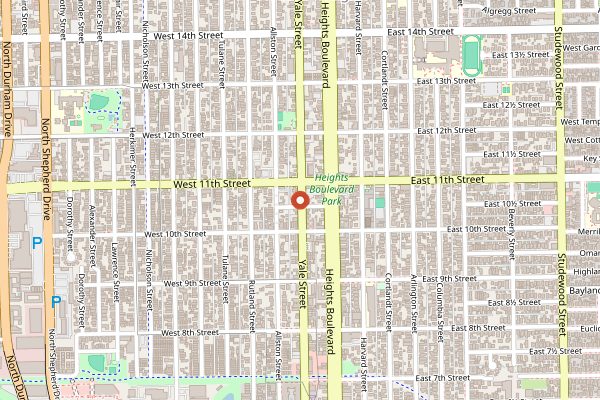 Map showing Eight Row Flint in Houston