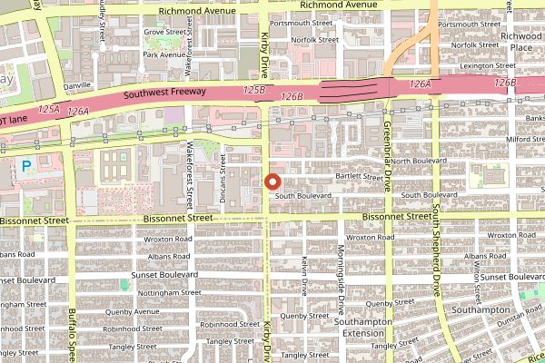 Map showing Goode Company Barbeque in Houston