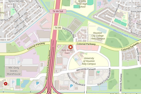 Map showing Phat Eatery in Houston