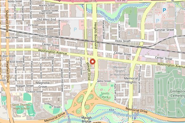 Map showing Truth BBQ in Houston