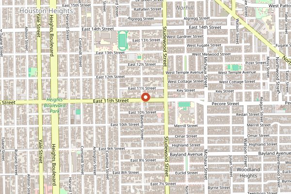 Map showing Field & Tides in Houston