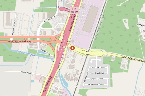 Map showing Houston Barbecue Festival in Houston