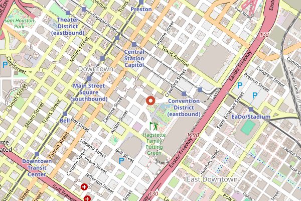 Map showing Southern Smoke Festival in Houston