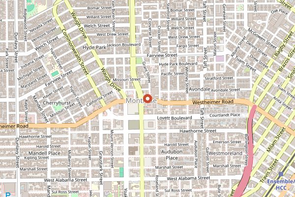 Map showing Uchi Houston in Houston