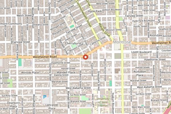 Map showing Boondocks in Houston