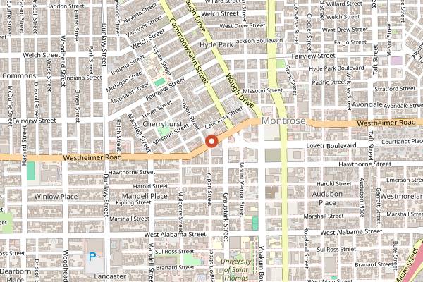Map showing Catbirds in Houston
