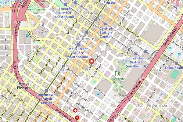 Map showing House of Blues Houston in Houston