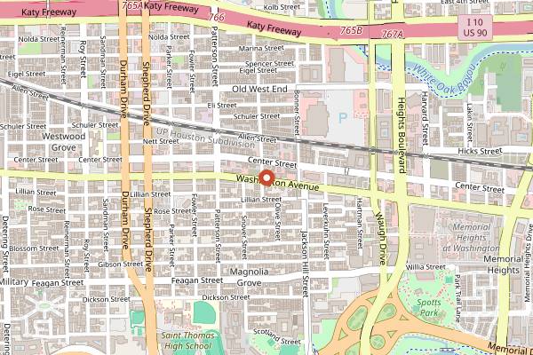 Map showing Pearl Bar in Houston