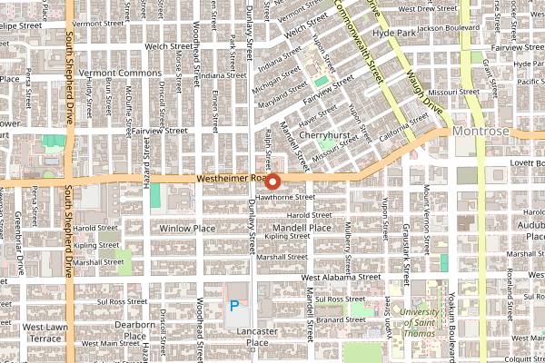 Map showing Poison Girl in Houston