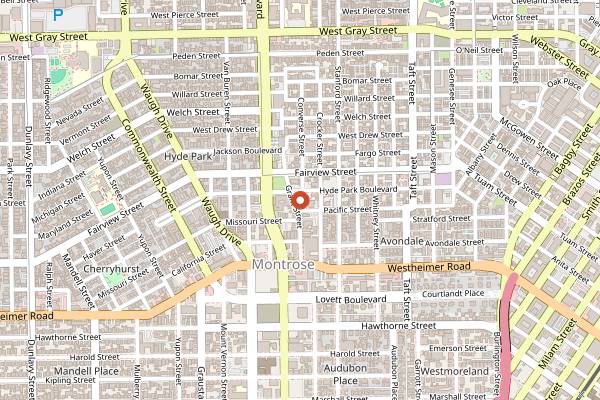 Map showing South Beach Houston in Houston