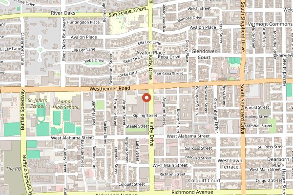 Map showing Pondicheri in Houston