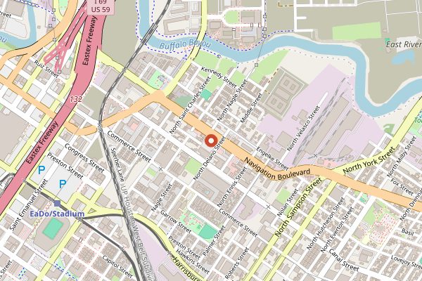 Map showing The Original Ninfa's on Navigation in Houston