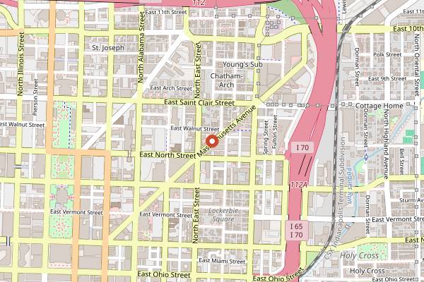 Map showing Cookie Plug in Indianapolis