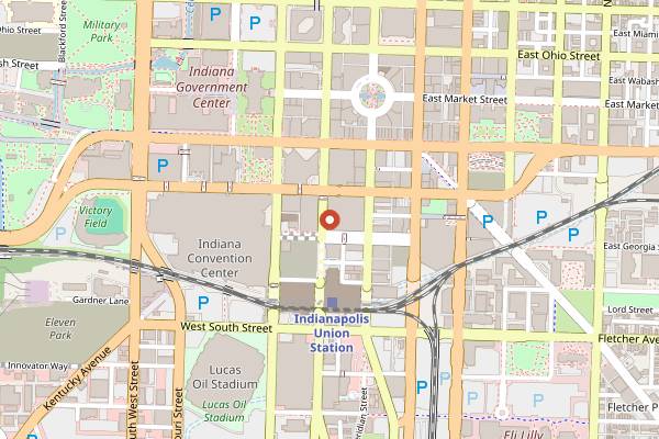 Map showing 1933 Lounge in Indianapolis